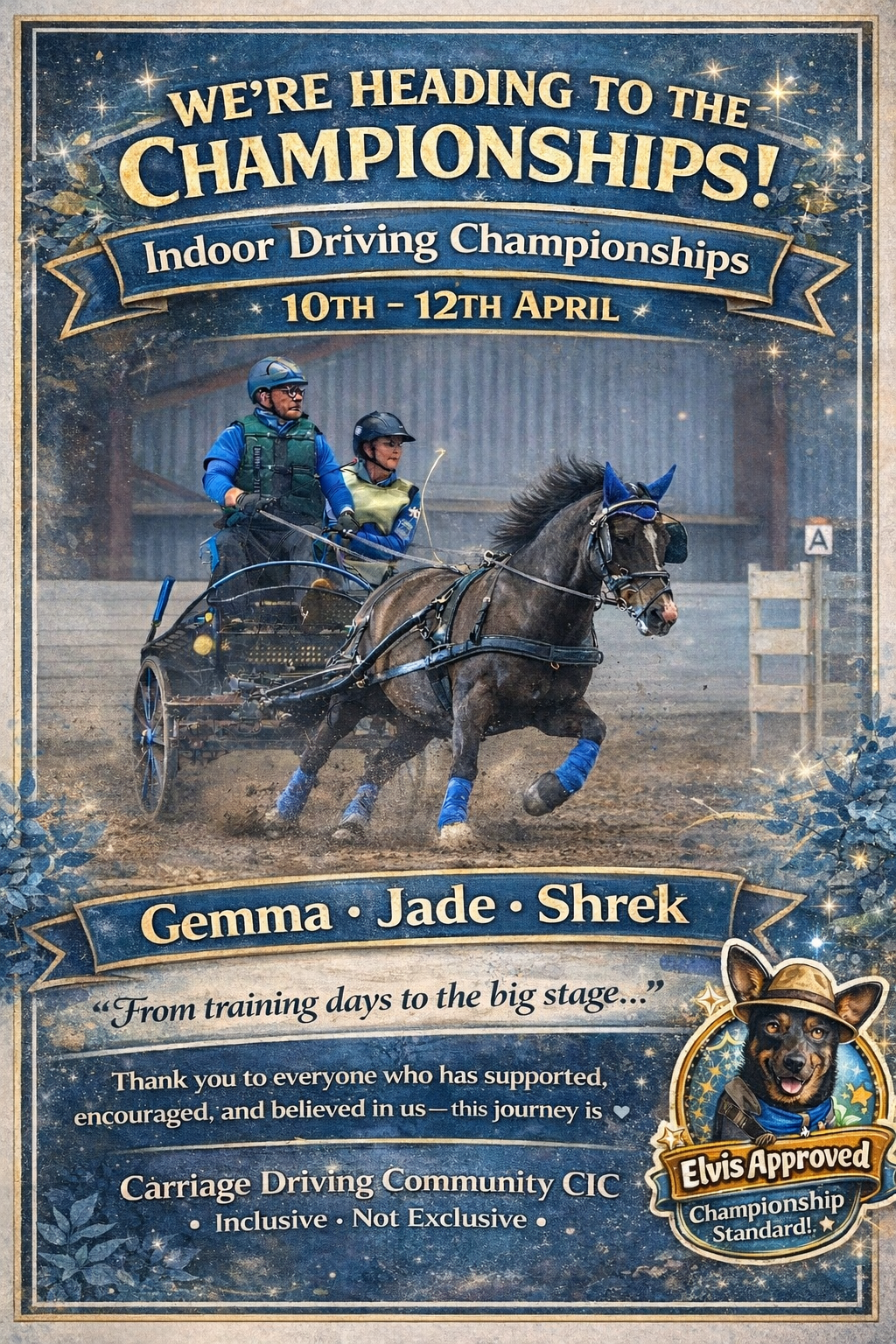 Gemma and Jade with Shrek at Hillhouse Equestrian